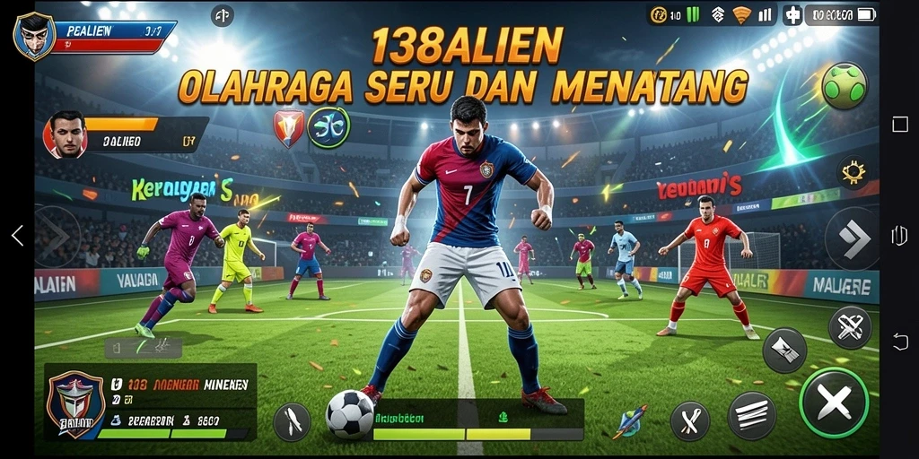 Tangkapan layar utama 138ALIEN menampilkan aksi seru dalam permainan olahraga.