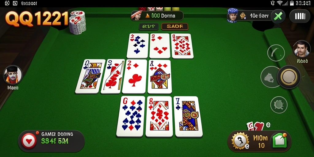 Tampilan menarik dari gameplay Domino di QQ1221.