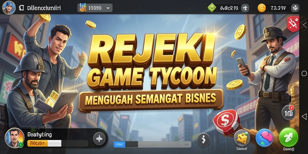 Tampilan gameplay REJEKI yang menarik dan penuh strategi bisnis.